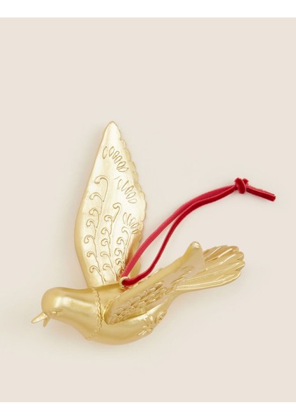 Yılbaşı Için Kuş Detaylı Süs, Parlak Sarı Renkli Dekor Ürününüz fiyatları