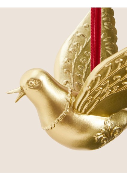 Yılbaşı Için Kuş Detaylı Süs, Parlak Sarı Renkli Dekor Ürününüz modelleri