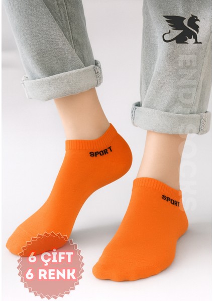 Bayan Mikrofiber 6'lı Rahat Esnek Yumuşak Nefes Alan Özellikli Spor Çorabı