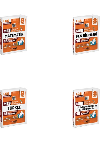 Gizli LGS MEB Tüm Dersler Çıkmış ve Örnek Sorular Seti 4 Kitap Gi