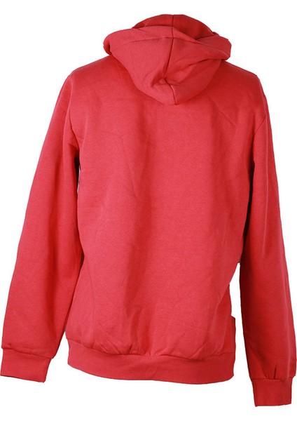 Kapüşonlu Kanguru Cep 3 Iplik Şardonlu Kırmızı Erkek Sweatshirt 5281 modelleri