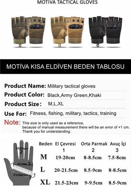 511 Model Taktik Combat Motosiklet Operasyon Outdoor Sport Korumalı Yarım Parmaksız Eldiven