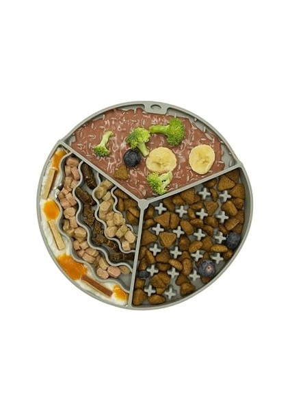 Köpek ve Kedi Için Yavaş Yeme ve Yalama Matı Gıda Sınıfı Silikon Can Sıkıntısı Azaltıcı-Pizza Desen