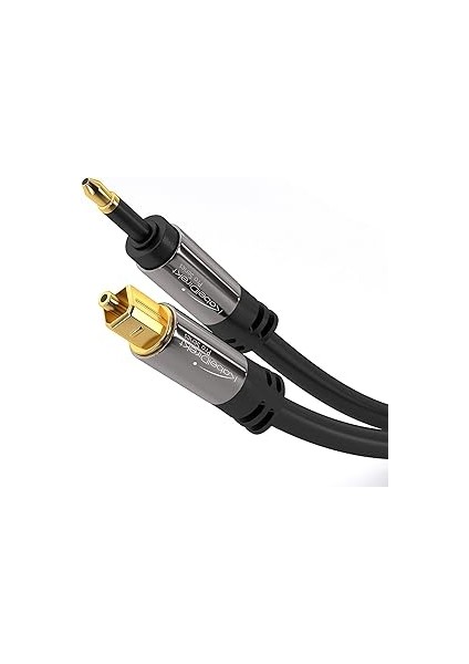 Kabeldirekt – – Toslink Kablosu (Dijital Ses Kablosu, Optik, Toslink-Mini Toslink, Fiberopt
