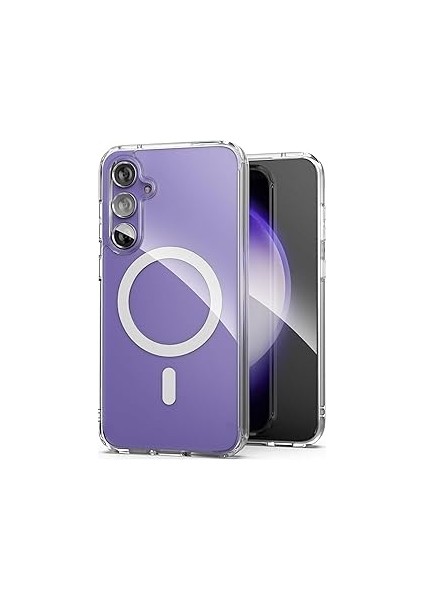 Kzy Iletişim S23 Fe ile Uyumlu Kılıf Ile Uyumlu Kablosuz Şarj Destekli Şeffa