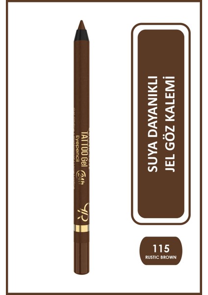 Tattoo Gel Eyepencil - 115 Rustic Brown - Uzun Süre Kalıcı Gel Göz Kalemi