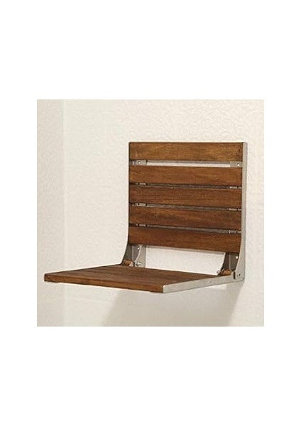 Wower Duvara Monte Katlanır Ahşap Duş Oturağı 38X38 (Krom)