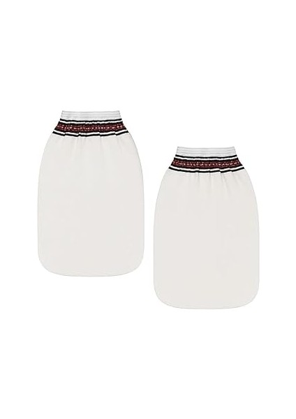 Suwors 2'lü Geleneksel Hamam Kesesi – Kalın Krepe Kumaş – Lastikli Exfoliating Banyo Lifi – Cilt Ar