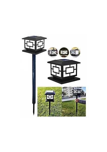 Forlife Solar Güneş Enerjili 10W Set Üstü Standlı 78 cm Bahçe Aydınlatması, Su Geçirmez, 3200K-6500