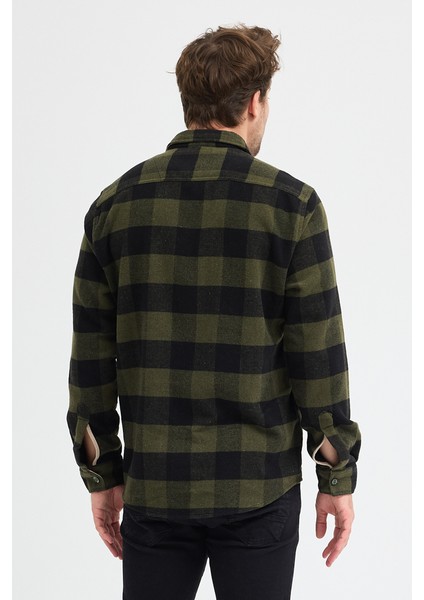 ÇİFT CEP KAPAKLİ DAMALI ODUNCU U.K. GÖMLEK