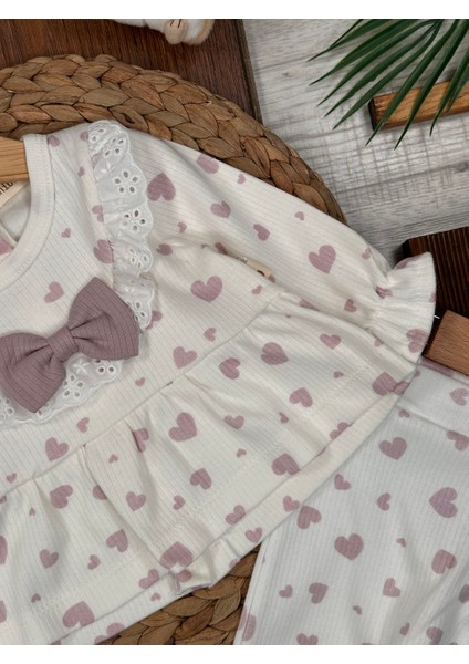 Pamuklu Kalpli Fırfırlı Yaka 2li Kız Bebek Takım modelleri