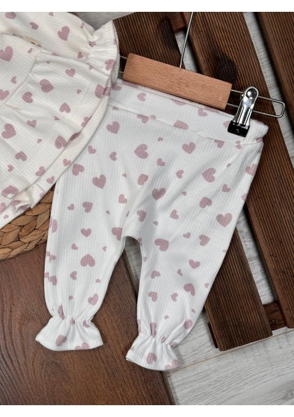 Pamuklu Kalpli Fırfırlı Yaka 2li Kız Bebek Takım fırsatları