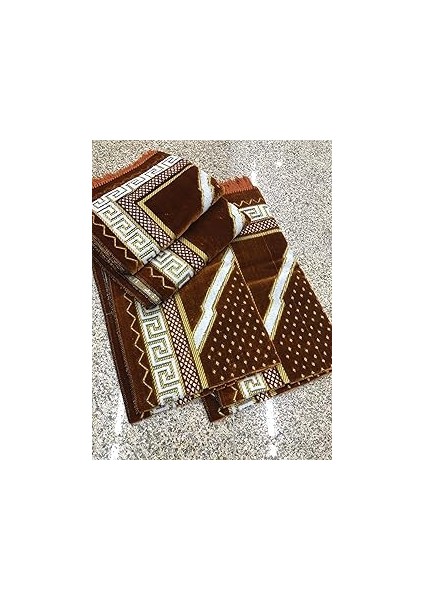 70X110 Boyutlarında Farklı Renklerde Kadife Şipinger Seccadeler, 380-400 gr Ağırlık (Hardal)