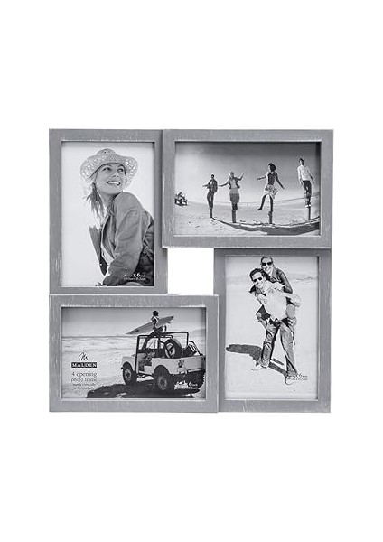 Malden Uluslararası Tasarımlar Yapboz Duvar Kolajları Berkshire Gri Yıkama Boyutlu Duvar Kolajı Res