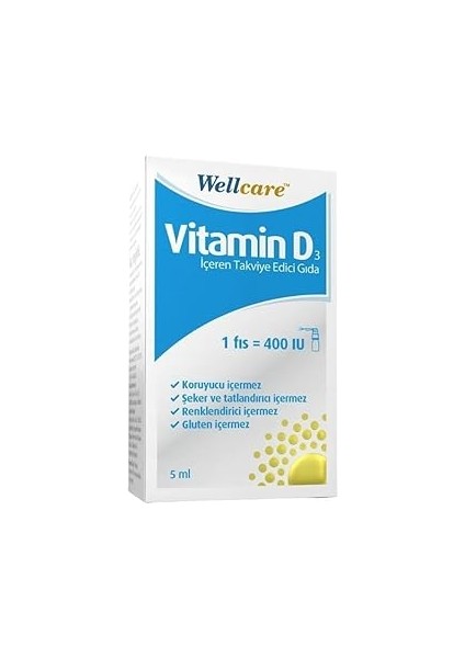 Wellcare Vitamin D3-400 Iu 5 ml Sprey