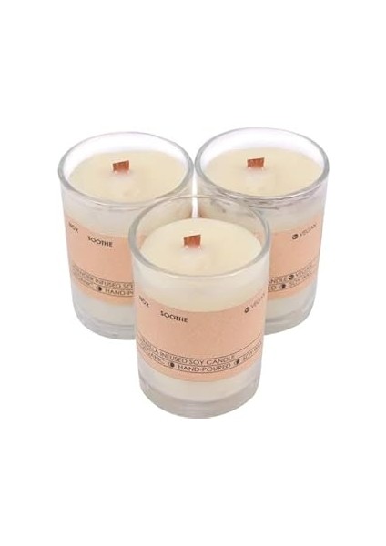 X-Perk Okyanus Kokulu Bardak Mum 3'lü Set Şat Bardak