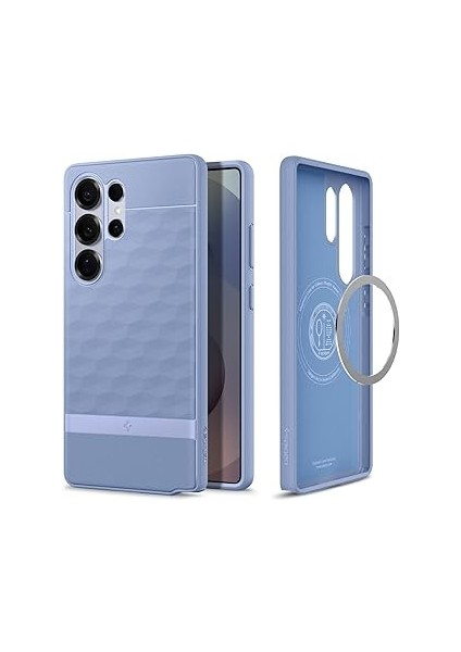 Spigen Caseology S25 ile Uyumlu Kılıf Parallax Mag Hava Kanalı Teknolojisi Askeri Sını