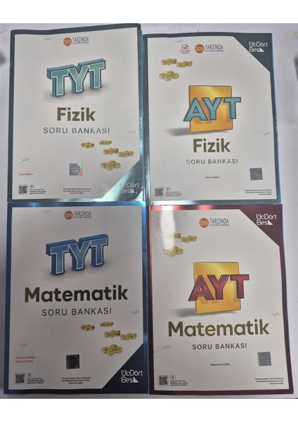 345 Yayınları Tyt Fizik, Ayt Fizik,tyt Matematik,ayt Matematik Soru Bankası Seti