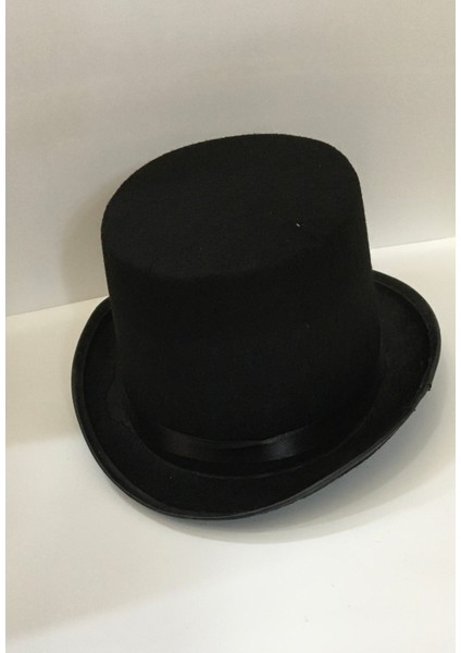 Yetişkinler Için Siyah Renk Ringmaster Sihirbaz Şapkası Fötr Şapka 15 cm fırsatları