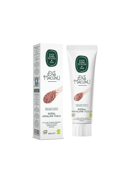 Eyüp Sabri̇ Tuncer Doğal Himalaya Tuzlu Diş Macunu, 90ML