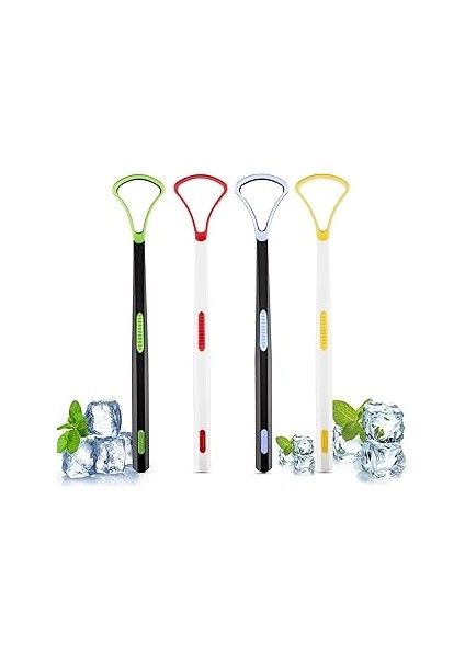 Ibrush Dil Temizleyici ve Dil Sıyırıcı 4 Adet Farklı Renklerde Dil Temizleyici Silikon Dil Sıyırıcı