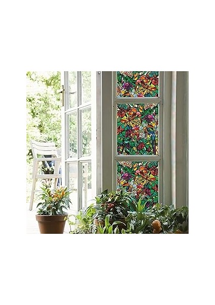 D-C-Fix 346-0647-4PK Kendinden Yapışkanlı Gizlilik Camı Pencere Filmi, Yaylı Şapel/tulia, 43 cm x 1