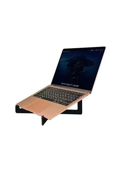 Bk Gift Taşınabilir Siyah Ahşap Notebook Laptop Standı