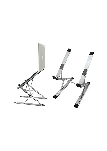 Coverzone Kaliteli Tok Alüminyum Dizüstü Bilgisayar Notebook Standı Yüksekliği Ayarlanabilir 30CM M