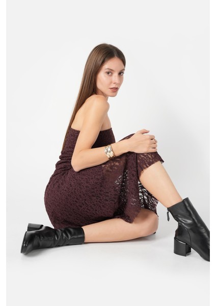 Bestyle Gerçek Doğal Deri 5,5 cm Topuklu Kadın Bot modelleri