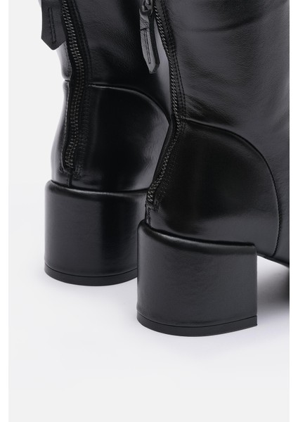 Bestyle Gerçek Doğal Deri 5,5 cm Topuklu Kadın Bot