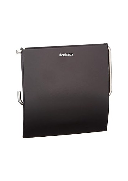 Brabantia 108600 Tuvalet Kağıdı Tutacağı, Paslanmaz Çelik, Mat Siyah, 30 x 20 x 10 cm