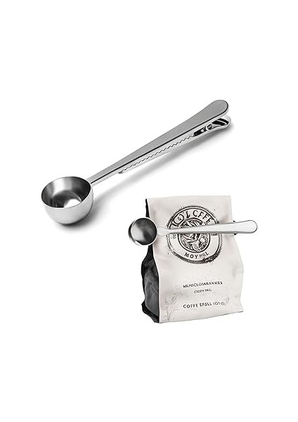 Busstier Mandallı Kahve Ölçü Kaşığı Paslanmaz Çelik Çok Fonksiyonlu Renkli Tasarım Kahve ve Çay Içi