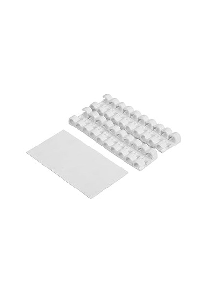 Monte Lua Yapışkanlı 20'li Beyaz Kablo Sabitleyici Düzenleyici Klips,