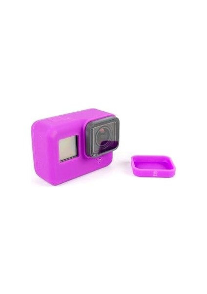 Kingma Hero 5 Uyumlu Silikon ve Koruyucu Kılıf Mor