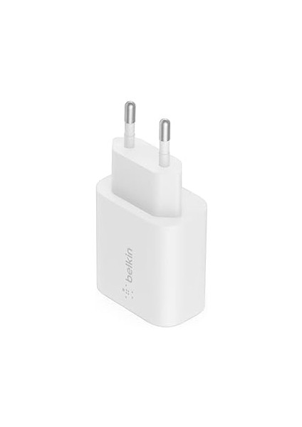 Belkin 25W Usb-C Pd Pps Şarj Adaptörü, Hızlı Şarj Özellikli, Beyaz