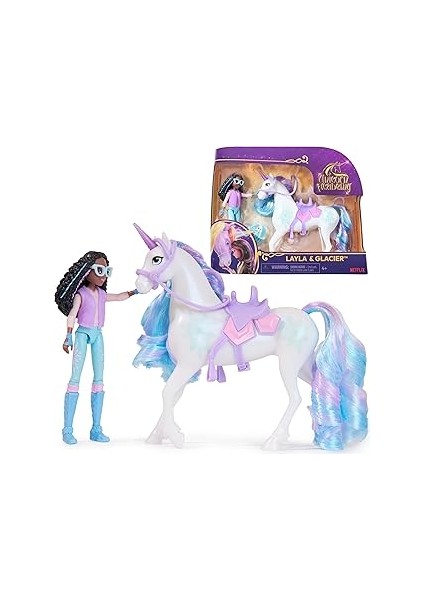 Academy Layla ve Tek Boynuzlu At Glacier Seti – Sevilen Netflix Dizisinden Yaklaşık 12 cm O