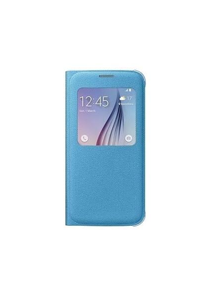 S6 Orjinal S-View Cover (Tekstil) - Siyah EF-CG920BBEGWW