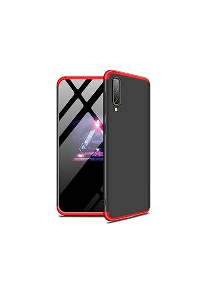 Microsonic A30S Için Kılıf Double Dip 360 Protective Siyah Kırmızı [galaxy A30S ile