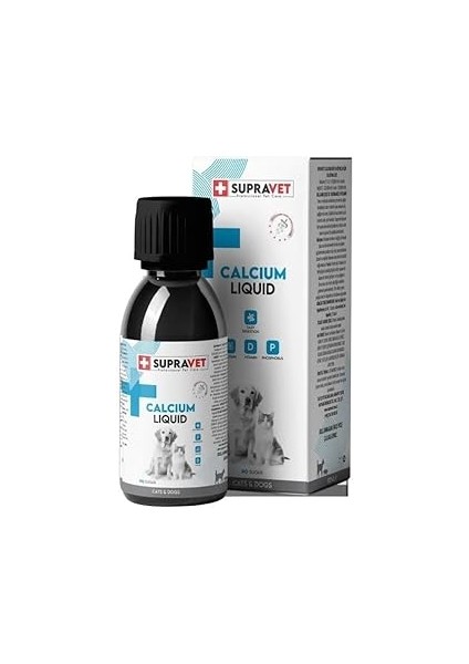 Supravet Calcium Kedi ve Köpek Için Sıvı Kalsiyum Damla 100ML
