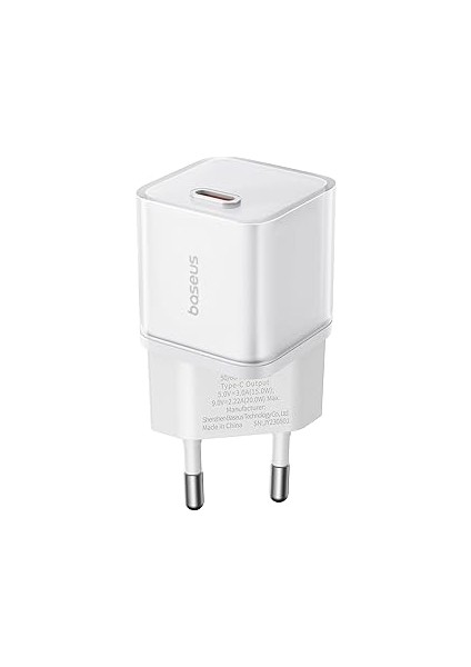 Os-Baseus GAN5S Hızlı Şarj Adaptörü 1c, 20W Eu, Ay Beyazı