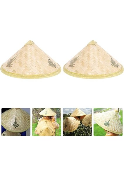 Naturel Renk Cambodia Kamboçyalı Vietnam Şapkası PVC Hasır indirimleri