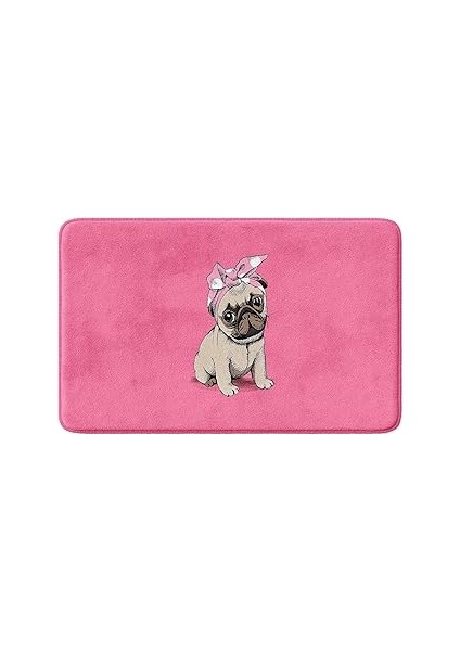 Monnhein Sevimli Tasarımlı Mikrofiber Banyo Paspası, Kaymaz Taban, Makinede Yıkanabilir (252_BPSM,