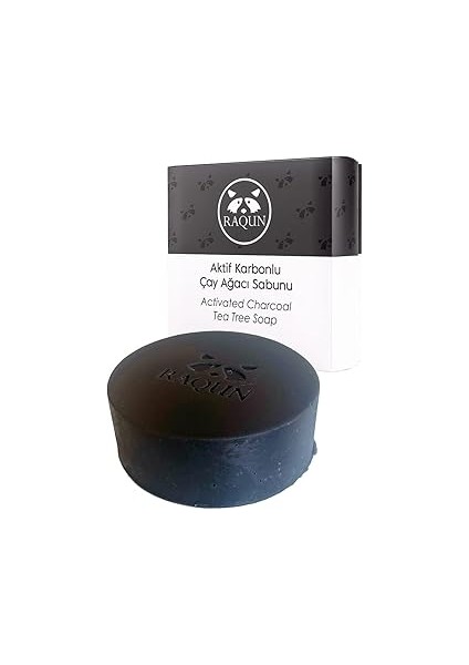 Raqun Doğal Aktif Karbonlu Çay Ağacı Sabunu (110 Gr)