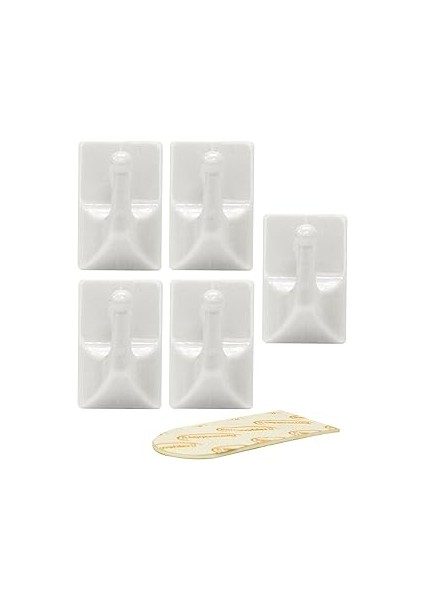 Rolson 61330 5 Pc 30 x 20 mm Removable Adhesive Hooks