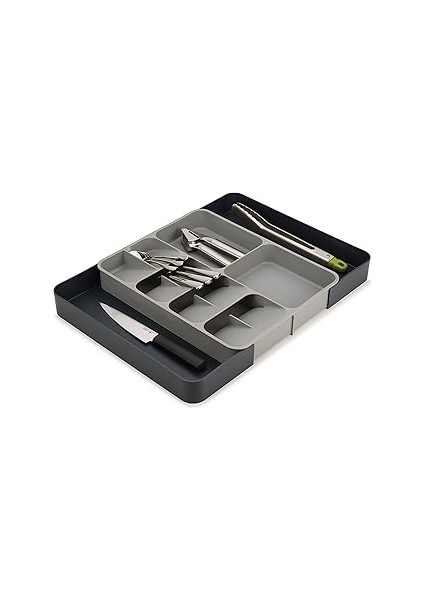 Joseph Joseph Drawerstore Mutfak Çekmecesi Organizatör Tepsisi, Gümüş Çatal Takımı ve Aletler