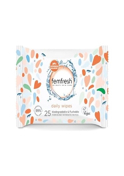 Femfresh Aloe Vera & Calendula Özlü Dış Genital Bölge 25'li Islak Mendili (1 x 25 Adet)
