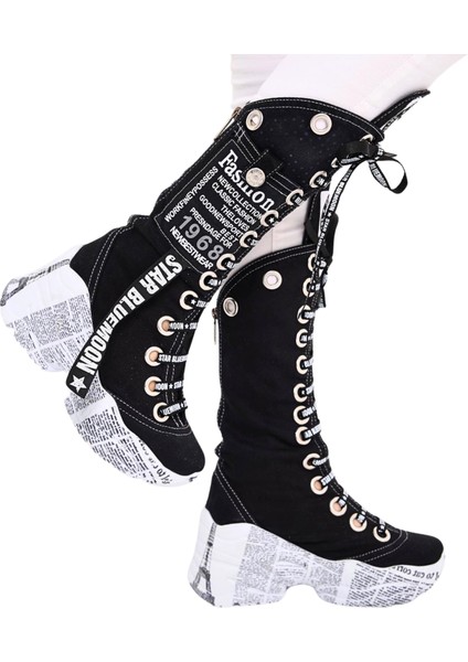 /kot Bot, Kadın Kot Ayakkabılar, Modern Botlar, Platform Kot Botlar / Mavi Renk Kot Çizme /doğum Günü Hediyesi