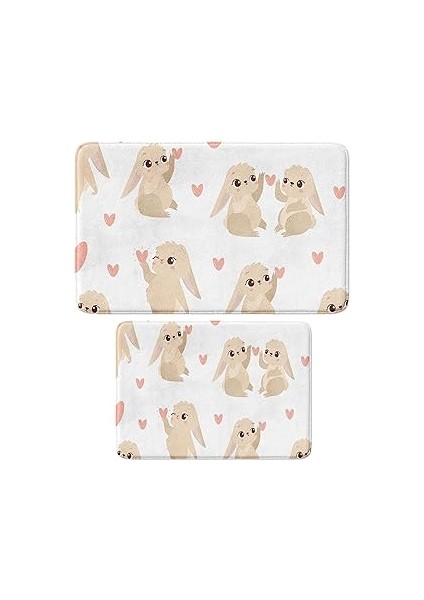 Monnhein Sevimli Tasarımlı Yılbaşı Dekoru Banyo Paspası, Kaymaz Taban, Makinede Yıkanabilir, Yeni Y