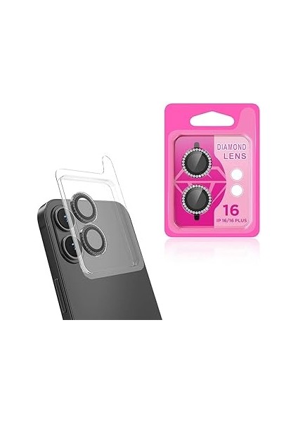 Zore Ile Uyumlu 16 16 Cl-06 Kamera Koruyucu Siyah