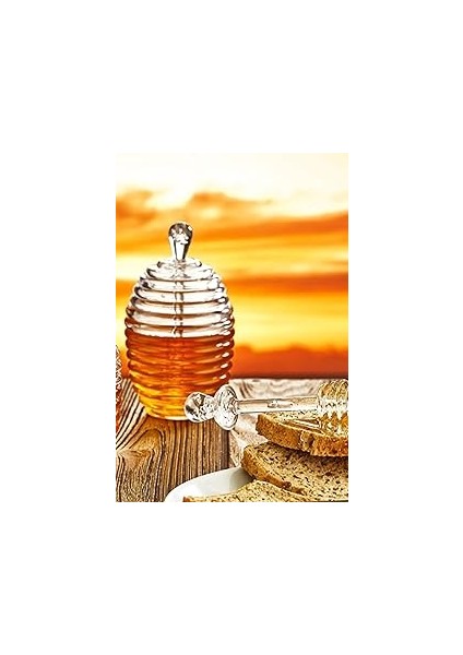 Bev Kovan Şekilli Akrilik Bal Kavanozu Şeffaf